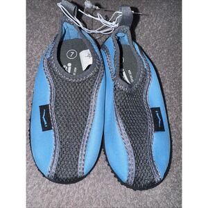 New Wave Runner size 7 toddler aqua water sock slip shoes Blue Breathable
